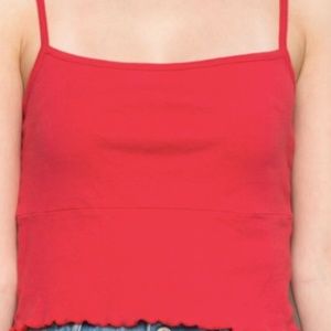 Brandy Melville Red Alani Tank Top One Size